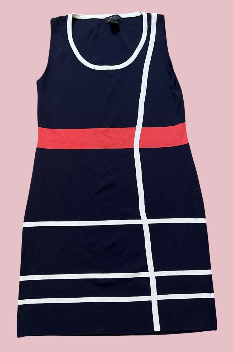 GRACE KNIT DRESSING Women’s Dress, Stretch Knit, in Navy| Size: L